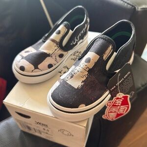 Vans Kids Slip-On Sneakers - Black and Cream